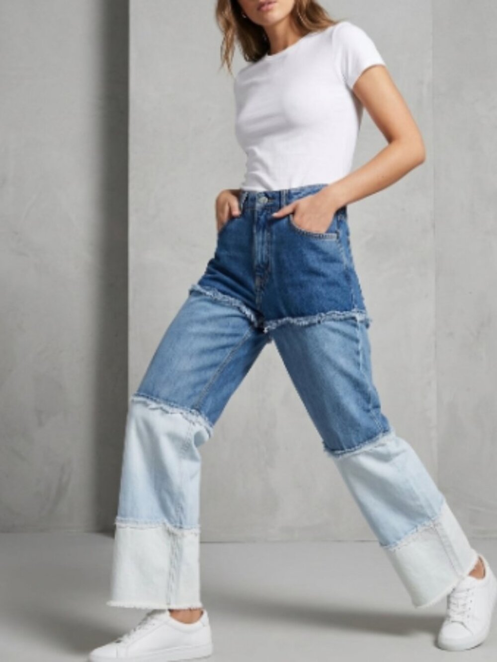 Ragged Priest Coupe Multi Panel Ombre Patchwork Jeans Size 28
